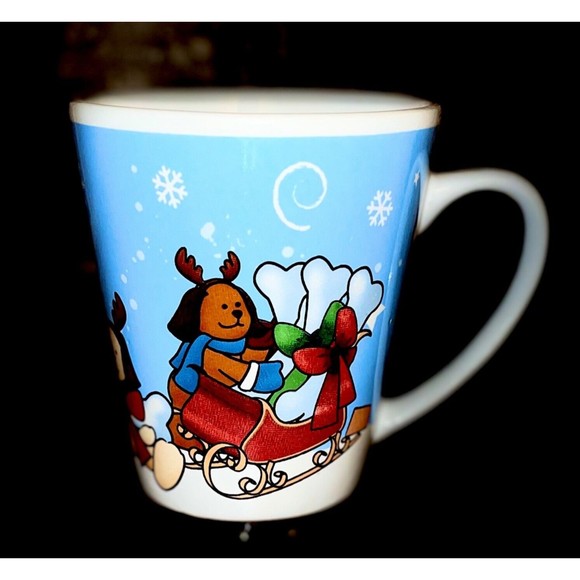 TB Toy Trading Co Reindeer Dog Mug Collectible Christmas Cup Coffee Vintage - Picture 1 of 7